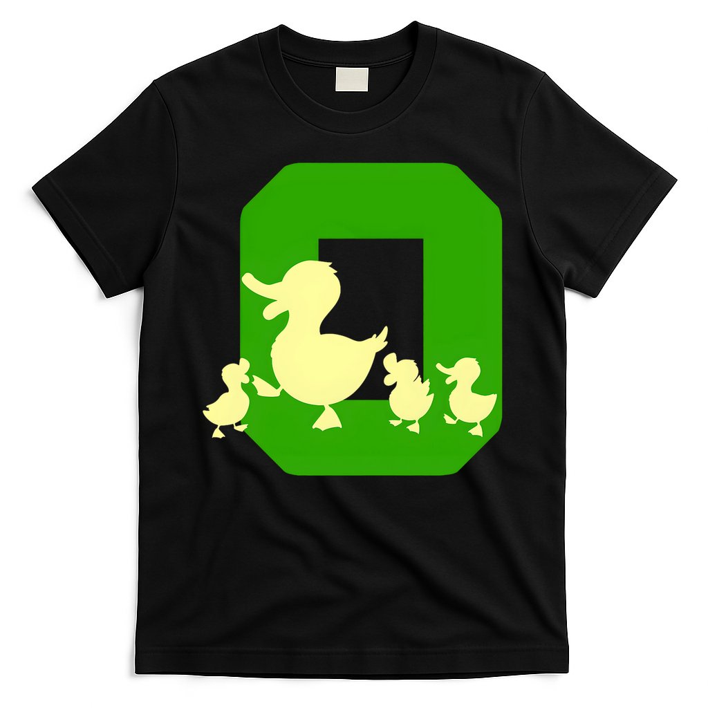 Oregon Duck Letter O Funny Oregon Yellow Duck T-Shirt