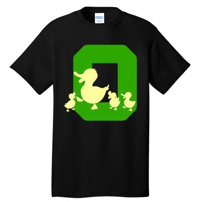 Oregon Duck Letter O Funny Oregon Yellow Duck Tall T-Shirt