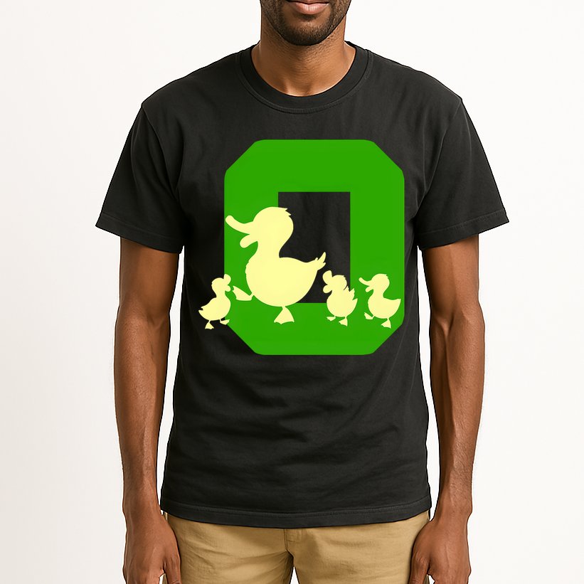 Oregon Duck Letter O Funny Oregon Yellow Duck Tall T-Shirt