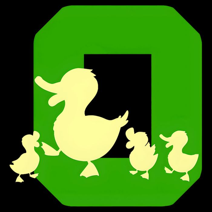 Oregon Duck Letter O Funny Oregon Yellow Duck Button