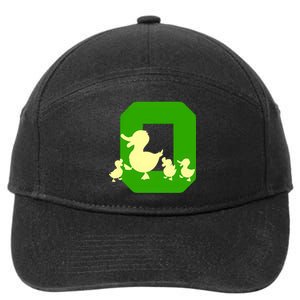 Oregon Duck Letter O Funny Oregon Yellow Duck 7-Panel Snapback Hat