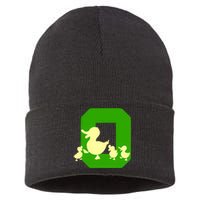 Oregon Duck Letter O Funny Oregon Yellow Duck Sustainable Knit Beanie