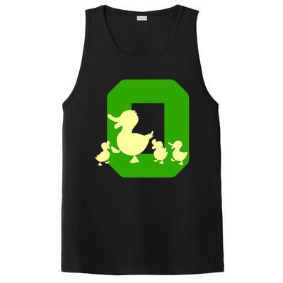 Oregon Duck Letter O Funny Oregon Yellow Duck PosiCharge Competitor Tank