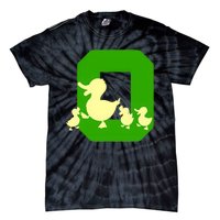 Oregon Duck Letter O Funny Oregon Yellow Duck Tie-Dye T-Shirt