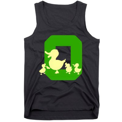 Oregon Duck Letter O Funny Oregon Yellow Duck Tank Top