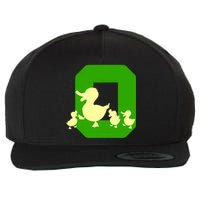 Oregon Duck Letter O Funny Oregon Yellow Duck Wool Snapback Cap