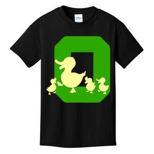 Oregon Duck Letter O Funny Oregon Yellow Duck Kids T-Shirt