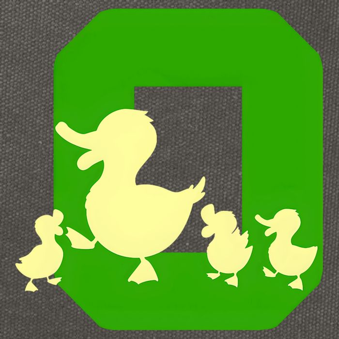 Oregon Duck Letter O Funny Oregon Yellow Duck Cotton Canvas Backpack