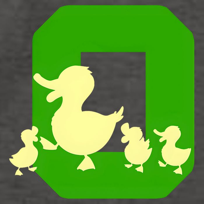 Oregon Duck Letter O Funny Oregon Yellow Duck Vector Backpack