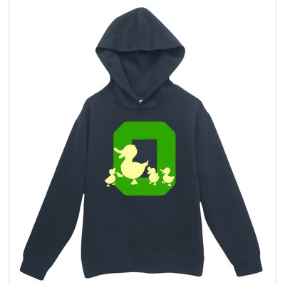 Oregon Duck Letter O Funny Oregon Yellow Duck Urban Pullover Hoodie