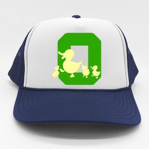 Oregon Duck Letter O Funny Oregon Yellow Duck Trucker Hat