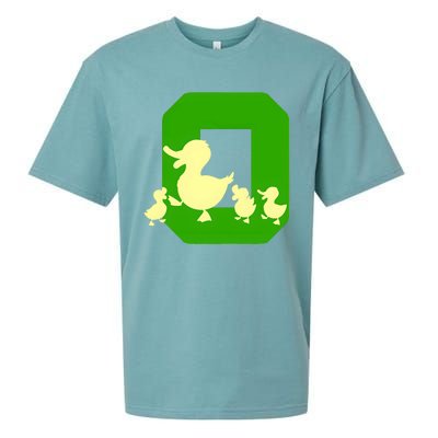 Oregon Duck Letter O Funny Oregon Yellow Duck Sueded Cloud Jersey T-Shirt