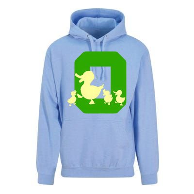 Oregon Duck Letter O Funny Oregon Yellow Duck Unisex Surf Hoodie