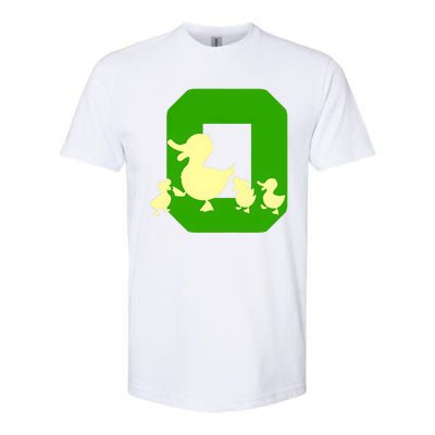 Oregon Duck Letter O Funny Oregon Yellow Duck Softstyle CVC T-Shirt