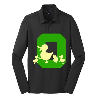 Oregon Duck Letter O Silk Touch Performance Long Sleeve Polo