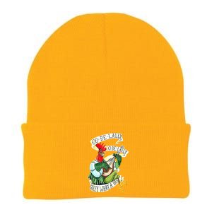 OO DE LALLY GOLLY What A Day Rooster Playing Guitar Knit Cap Winter Beanie