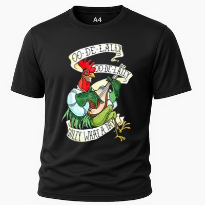 OO DE LALLY GOLLY What A Day Rooster Playing Guitar Performance Shirt