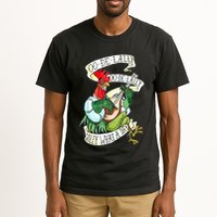 OO DE LALLY GOLLY What A Day Rooster Playing Guitar Tall T-Shirt