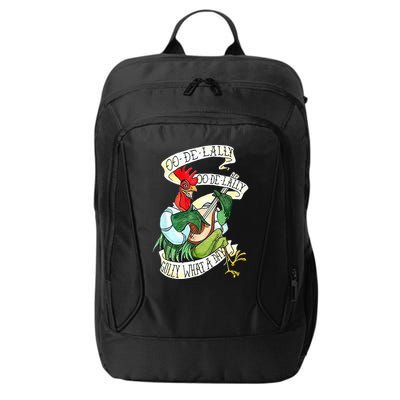 OO DE LALLY GOLLY What A Day Rooster Playing Guitar City Backpack