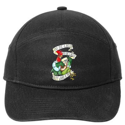 OO DE LALLY GOLLY What A Day Rooster Playing Guitar 7-Panel Snapback Hat