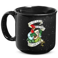 OO DE LALLY GOLLY What A Day Rooster Playing Guitar 15oz Campfire Ceramic Mug