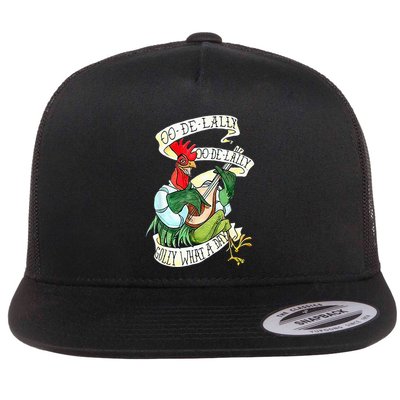 OO DE LALLY GOLLY What A Day Rooster Playing Guitar Flatbill Hat