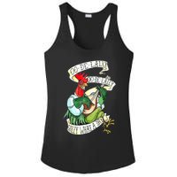 OO DE LALLY GOLLY What A Day Rooster Playing Guitar Ladies PosiCharge Competitor Racerback Tank