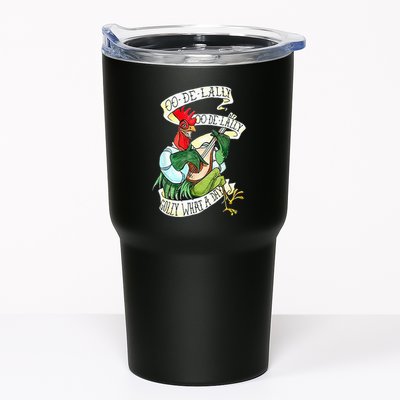 OO DE LALLY GOLLY What A Day Rooster Playing Guitar Tumbler