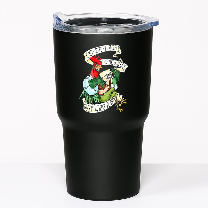 OO DE LALLY GOLLY What A Day Rooster Playing Guitar Tumbler