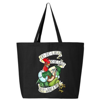 OO DE LALLY GOLLY What A Day Rooster Playing Guitar 25L Jumbo Tote