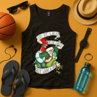 OO DE LALLY GOLLY What A Day Rooster Playing Guitar Tank Top