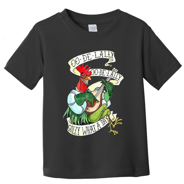 OO DE LALLY GOLLY What A Day Rooster Playing Guitar Toddler T-Shirt