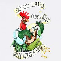 OO DE LALLY GOLLY What A Day Rooster Playing Guitar Garment-Dyed Sweatshirt