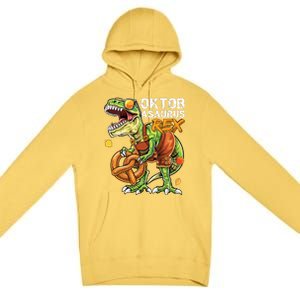 Oktoberfest Dinosaur Lederhosen Bavarian Costume Premium Pullover Hoodie