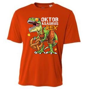 Oktoberfest Dinosaur Lederhosen Bavarian Costume Cooling Performance Crew T-Shirt