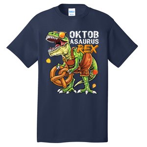 Oktoberfest Dinosaur Lederhosen Bavarian Costume Tall T-Shirt