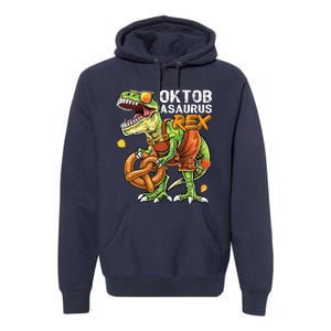 Oktoberfest Dinosaur Lederhosen Bavarian Costume Premium Hoodie