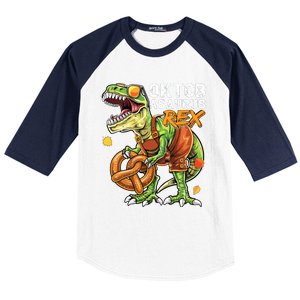 Oktoberfest Dinosaur Lederhosen Bavarian Costume Baseball Sleeve Shirt