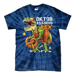 Oktoberfest Dinosaur Lederhosen Bavarian Costume Tie-Dye T-Shirt