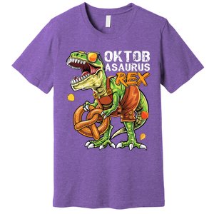 Oktoberfest Dinosaur Lederhosen Bavarian Costume Premium T-Shirt