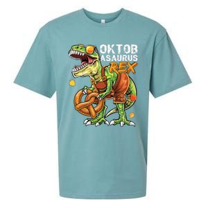 Oktoberfest Dinosaur Lederhosen Bavarian Costume Sueded Cloud Jersey T-Shirt