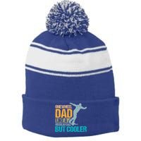 Onewheel Dad Like A Regular Dad But Cooler Fathers Day Gift Stripe Pom Pom Beanie