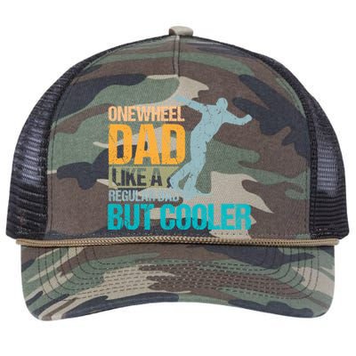 Onewheel Dad Like A Regular Dad But Cooler Fathers Day Gift Retro Rope Trucker Hat Cap