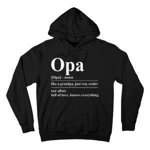 Opa Dictionary Like A Grandpa Just Way Cooler Hoodie