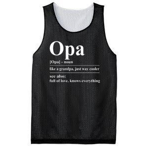 Opa Dictionary Like A Grandpa Just Way Cooler Mesh Reversible Basketball Jersey Tank