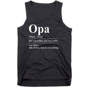 Opa Dictionary Like A Grandpa Just Way Cooler Tank Top