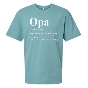 Opa Dictionary Like A Grandpa Just Way Cooler Sueded Cloud Jersey T-Shirt