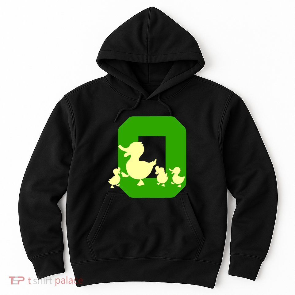 Oregon Duck Letter O Funny Oregon Yellow Duck Hoodie