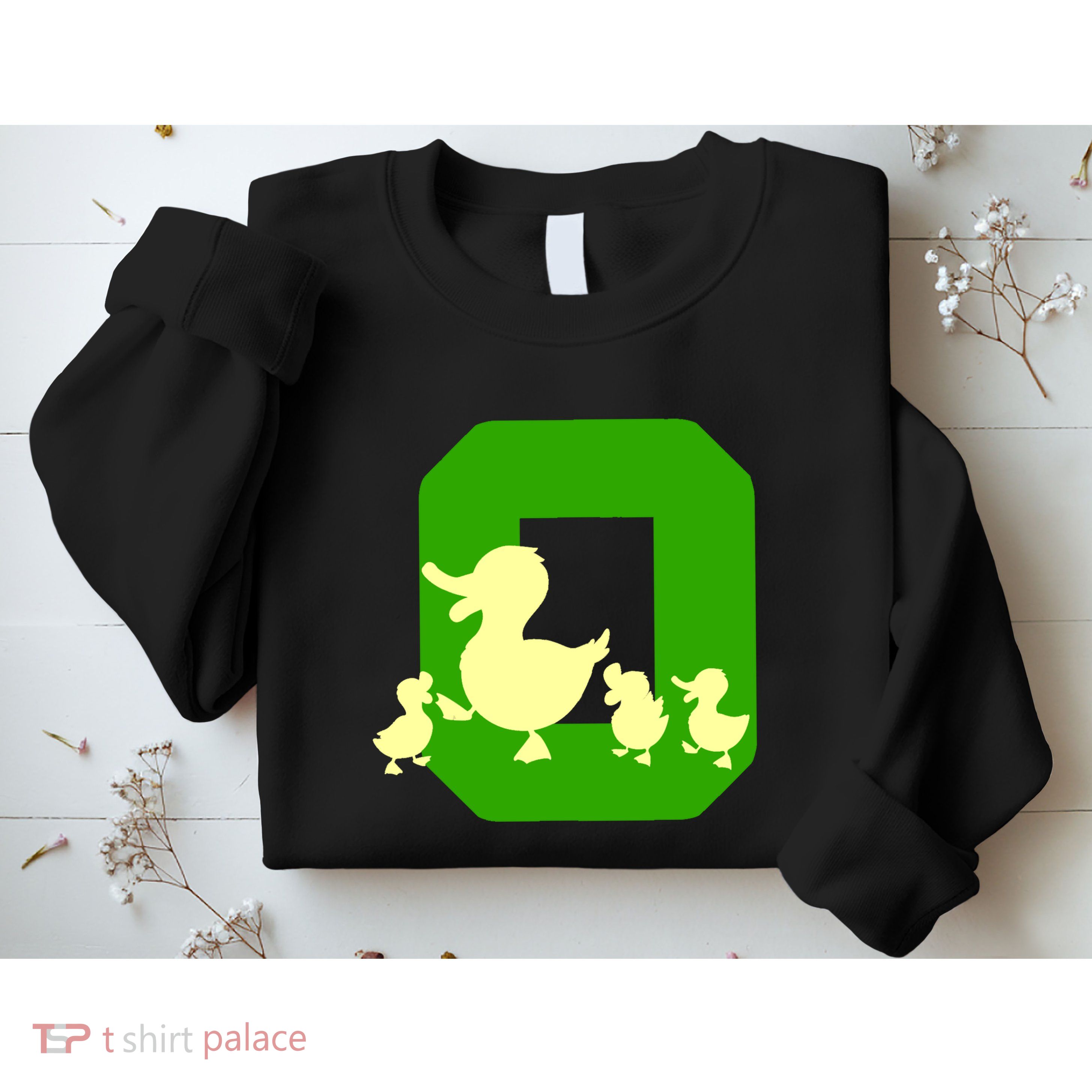 Oregon Duck Letter O Funny Oregon Yellow Duck Sweatshirt