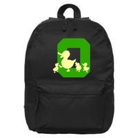 Oregon Duck Letter O Funny Oregon Yellow Duck 16 in Basic Backpack
